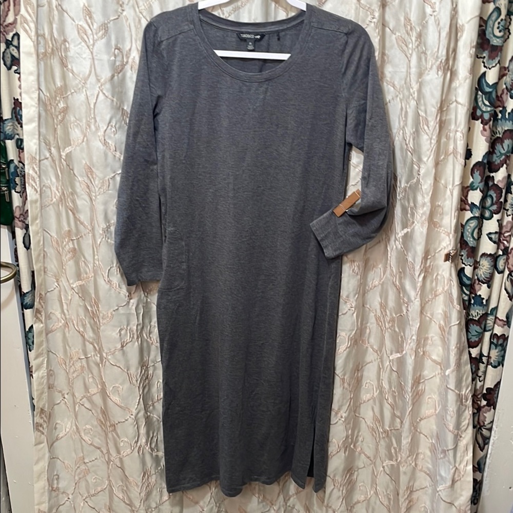 Toad & Co. Size M Gray Long Sleeve Dress - Picture 2 of 8